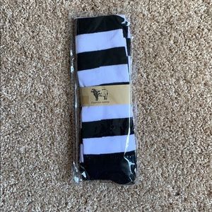 Never worn stripped thigh high socks